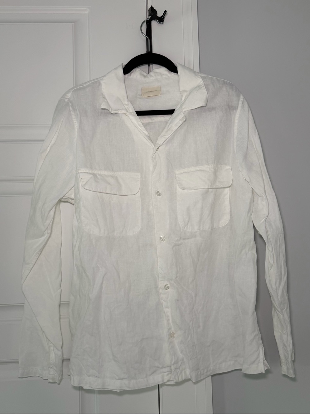 Aimé Leon Dore Linen Safari Shirt in White